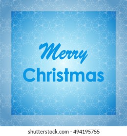Merry Christmas Lettering Design. Vector winter typographic card.  Holiday background.