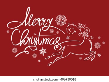 Fröhliches Weihnachtsschreiben-Design. Vektorgrafik. EPS10