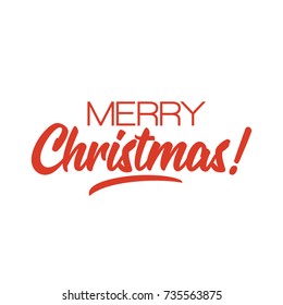 Merry Christmas! Lettering design. Vector