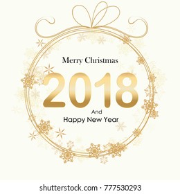 Merry Christmas Lettering Design. Vector illustration. EPS 10