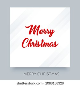 Merry Christmas lettering element. Winter holiday design label.