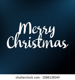 Merry Christmas lettering element. Winter holiday design label.