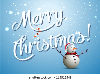 Merry Christmas lettering Greeting Card