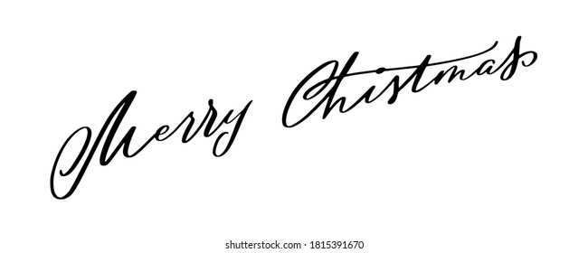 Merry Christmas lettering for greeting card or banner, website