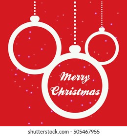 Merry Christmas Lettering, Greeting Card vector