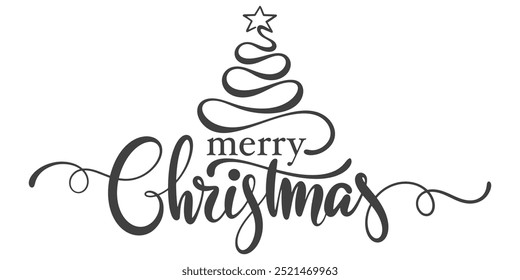 merry christmas lettering, merry christmas lettering. Merry christmas hand lettering calligraphy isolated on white background. Vector holiday illustration element. Merry Christmas script calligraphy