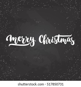 Merry Christmas - lettering Christmas and New Year holiday calligraphy phrase isolated on the background. Fun brush ink typography for photo overlays, t-shirt print, flyer, poster design.