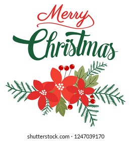 Merry christmas lettering on dark background.Vector illustration.Eps10.