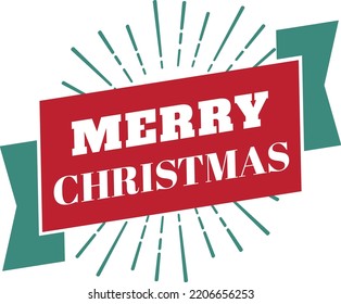 Merry Christmas lettering and quote illustration isolated on background