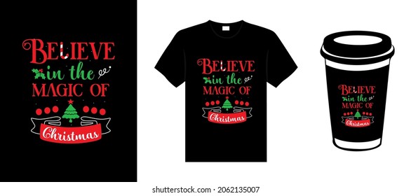 Merry Christmas lettering typography quote. Christmas t-shirt design. Christmas merchandise designs. Christian religion quotes saying for print.