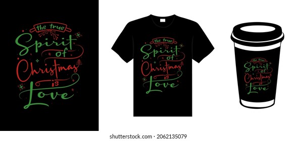 Merry Christmas lettering typography quote. Christmas t-shirt design. Christmas merchandise designs. Christian religion quotes saying for print.
