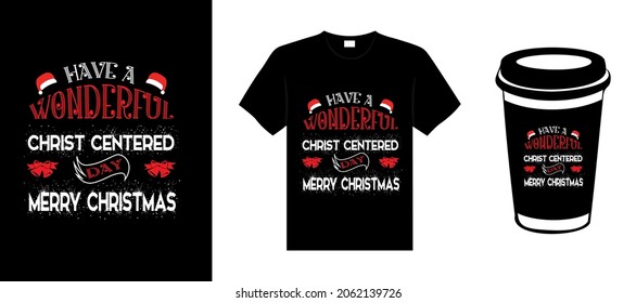 Merry Christmas lettering typography quote. Christmas t-shirt design. Christmas merchandise designs. Christian religion quotes saying for print.