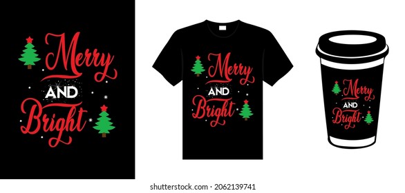 Merry Christmas lettering typography quote. Christmas t-shirt design. Christmas merchandise designs. Christian religion quotes saying for print.