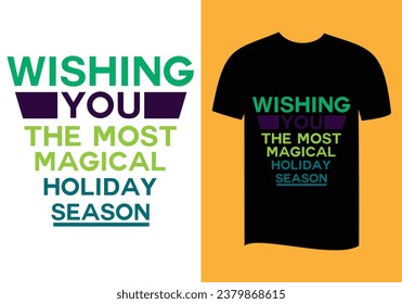 Merry Christmas lettering typography quote, Christmas t-shirt, Christmas tree design and ready for print design