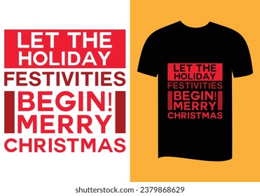 Merry Christmas lettering typography quote, Christmas t-shirt, Christmas tree design and ready for print design