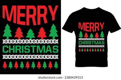 Merry Christmas lettering typography quote, Christmas t-shirt design, Christmas merchandise designs, merry christmas vector t-shirt design