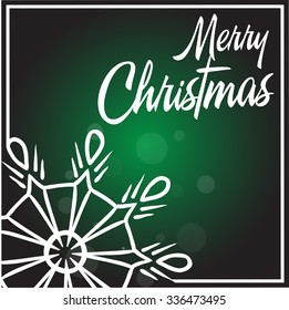 Merry Christmas lettering. Vector clipart for Christmas cards.