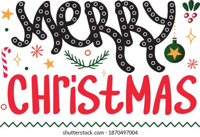 Feliz concepto vectorial de letras navideñas. Cartel de texto decorativo aislado. Ilustración caligráfica, feliz año nuevo de fondo escrito a mano. 