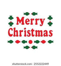 Merry Christmas lettering  vector element.