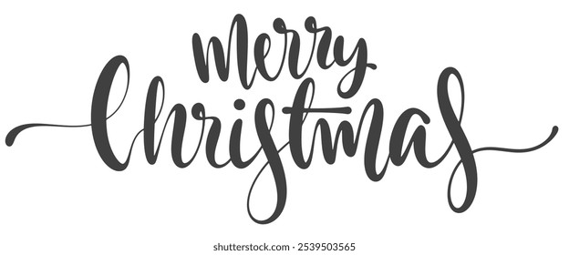 merry christmas lettering vector eps