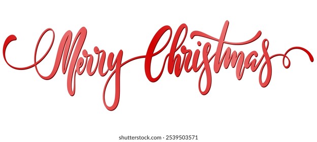 merry christmas lettering vector eps