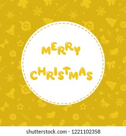 Merry Christmas - lettering vector. Festive winter greetings