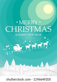 Merry Christmas lettering, vector illustration