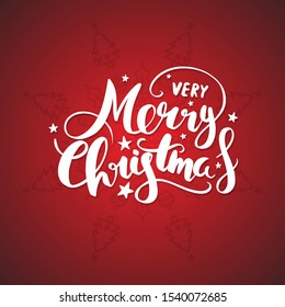 Merry Christmas lettering vector illustration for greeting card and promotion advertising element.