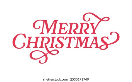 Feliz Natal Lettering Ilustração Vetor. Feliz Natal Estilo Manuscrito Caligrafia Texto. Roteiro de letras da tipografia de Feliz Natal. 