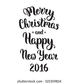 Merry Christmas lettering, vector illustration. 