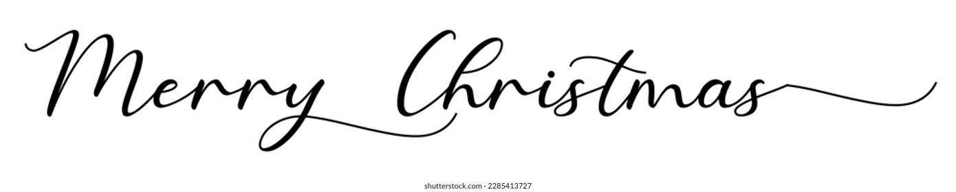 Merry Christmas - lettering vector isolated on white background