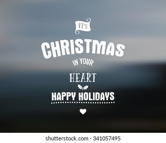 Merry Christmas lettering. Wishes Vector clipart for Holiday season cards, posters, banners, flyers and photo overlays. Hand drawn typography element. Christmas in your heart.