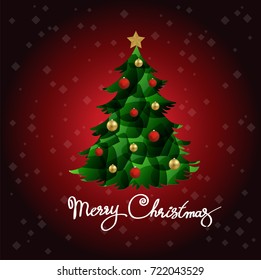 Merry Christmas light vector illustration background