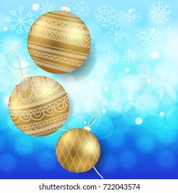 Merry Christmas light vector illustration background