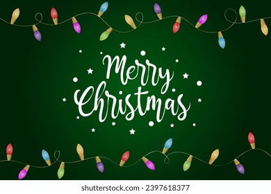Merry Christmas lights background: A festive and colorful background with twinkling Christmas lights. Suitable for holiday greeting cards, social media posts, website banners, and festive event