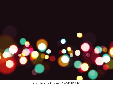 Merry christmas lights background, Vector illustration