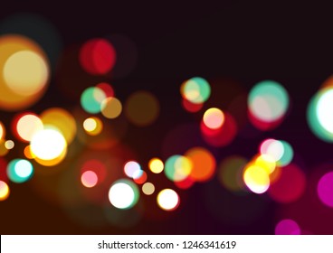 Merry christmas lights background, Vector illustration