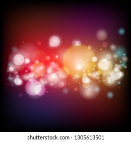 Merry christmas lights background, Vector illustration.