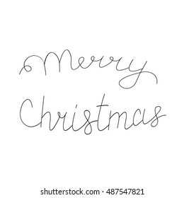 Merry Christmas Linear Lettering