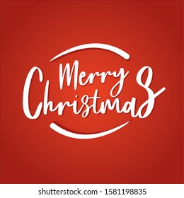 merry christmas logo with dark red background