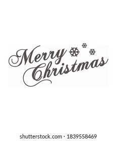 Merry Christmas Logo Design Vector. 
Snowflakes. Winter