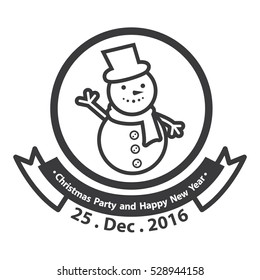 Merry Christmas logo design. logo, vector illustration.