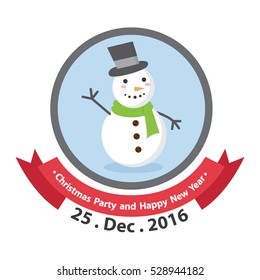 Merry Christmas logo design. logo, vector illustration.