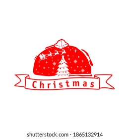 Frohe Weihnachts-Logo Grußkartenvektorgrafik