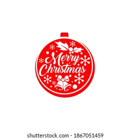 Merry Christmas Logo Greeting Vector Illustration Vector