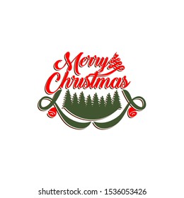 Merry christmas logo template vector
