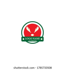 Merry christmas logo template vector icon design