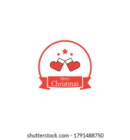 Merry christmas logo template vector icon design