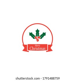 Fröhliche Weihnachtslogo-Vorlage Vektorsymbol-Design