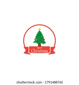 Merry christmas logo template vector icon design